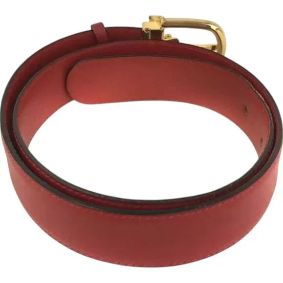 632146BS (S1) Celine Belt Macadam Red Leather - Picture 2 of 9
